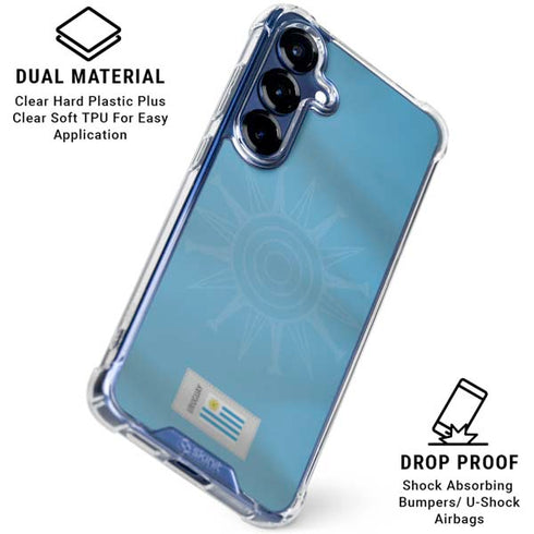 Uruguay Soccer Flag Galaxy S25 Plus Clear Case